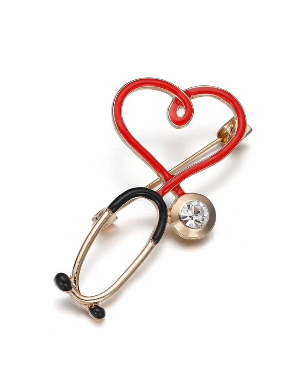 NWT Heart Stethoscope Brooch Pin – Nurse Doctor Medical Gift